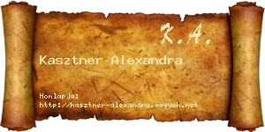 Kasztner Alexandra névjegykártya