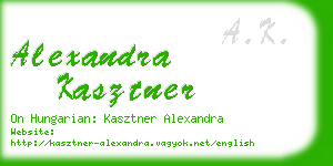 alexandra kasztner business card